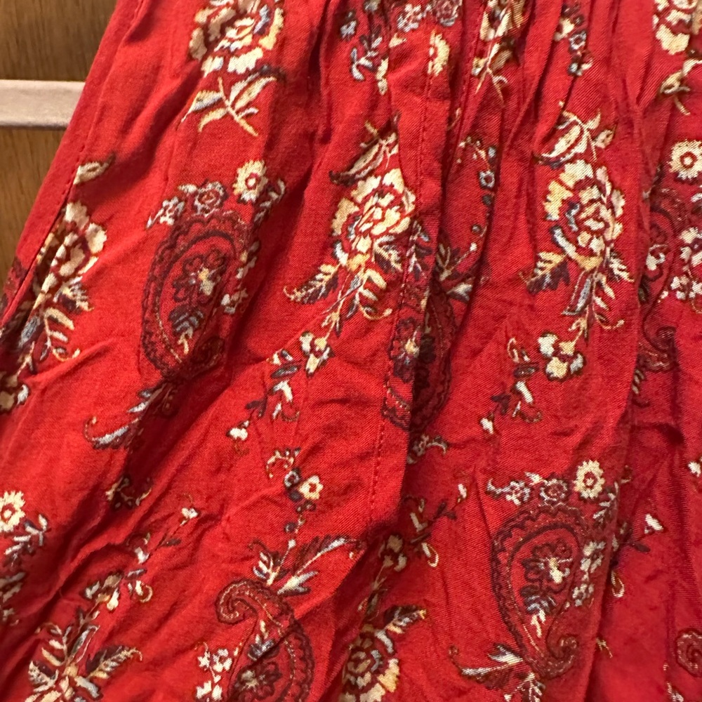 Floral Red Romper
